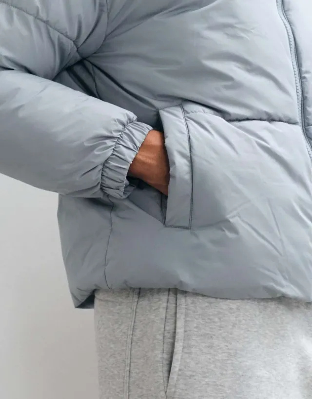 Puffer Recoleta gris claro