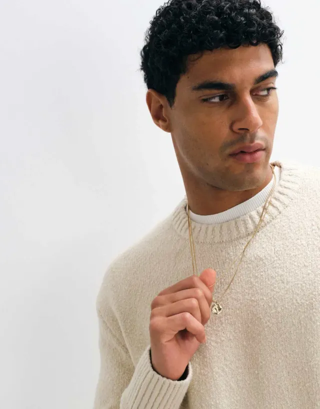 Sweater Belgrano punto texturado crema