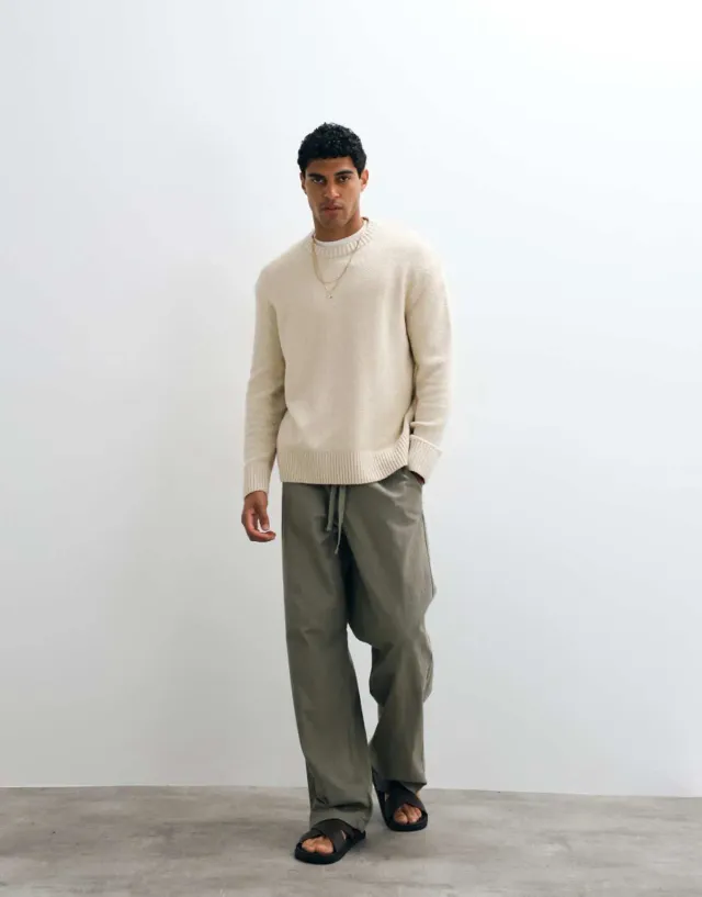 Sweater Belgrano punto texturado crema