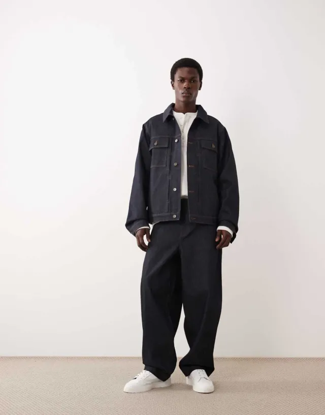 Campera de Jean Trucker añil