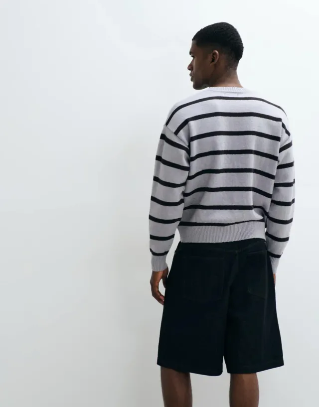 Sweater Boedo rayas marino