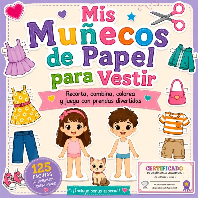 Mis Muñecos de Papel para Vestir – Ebook Infantil Imprimible