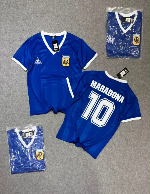 Camiseta Argentina Suplente Retro Mundial 1986